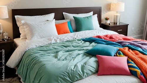 bed in bedroom