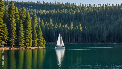 sailing on the lake