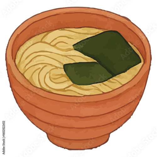 Flavorful Seaweed Nori for Japanese Ramen Illustration