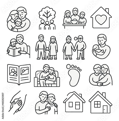 Express delivery icons: speedy parcel, lightning truck, timer, cargo box