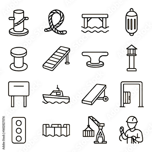 Emergency and safety icons collection for hazard alert and sos situations