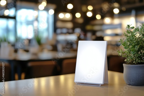 Wallpaper Mural Elegant Menu Stand Mockup for Restaurant Table Display Torontodigital.ca