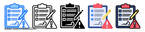 Risk Assessment icon Multi Style Vector Illustration