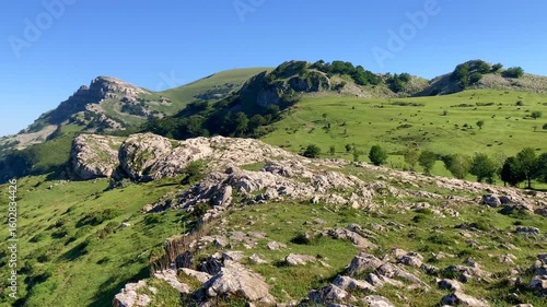 Mount Aldamin and Gorbeia in the Gorbea Natural Park. The Basque Country. Spain