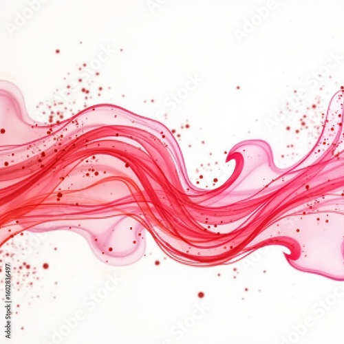 Abstract red background with swirls, design, art, vector, pattern, illustration, swirl, wave, decoration, floral, shape, element, color, texture, wallpaper, waves, curve, pink, backgrounds, flower, st