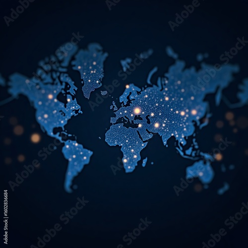blue world map