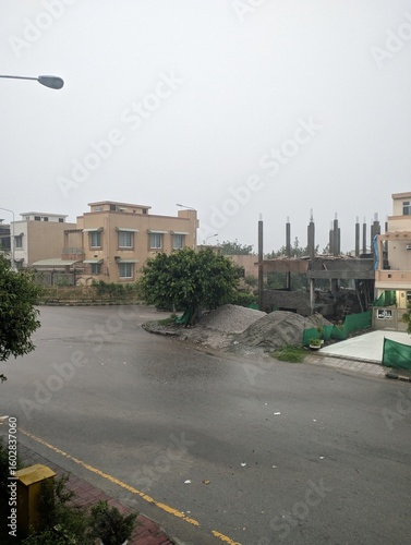 street in a rainy day 