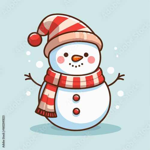 cute snowman illustration 