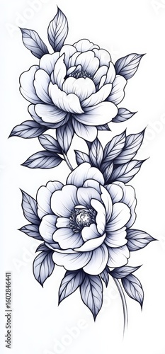 hand drawn flower