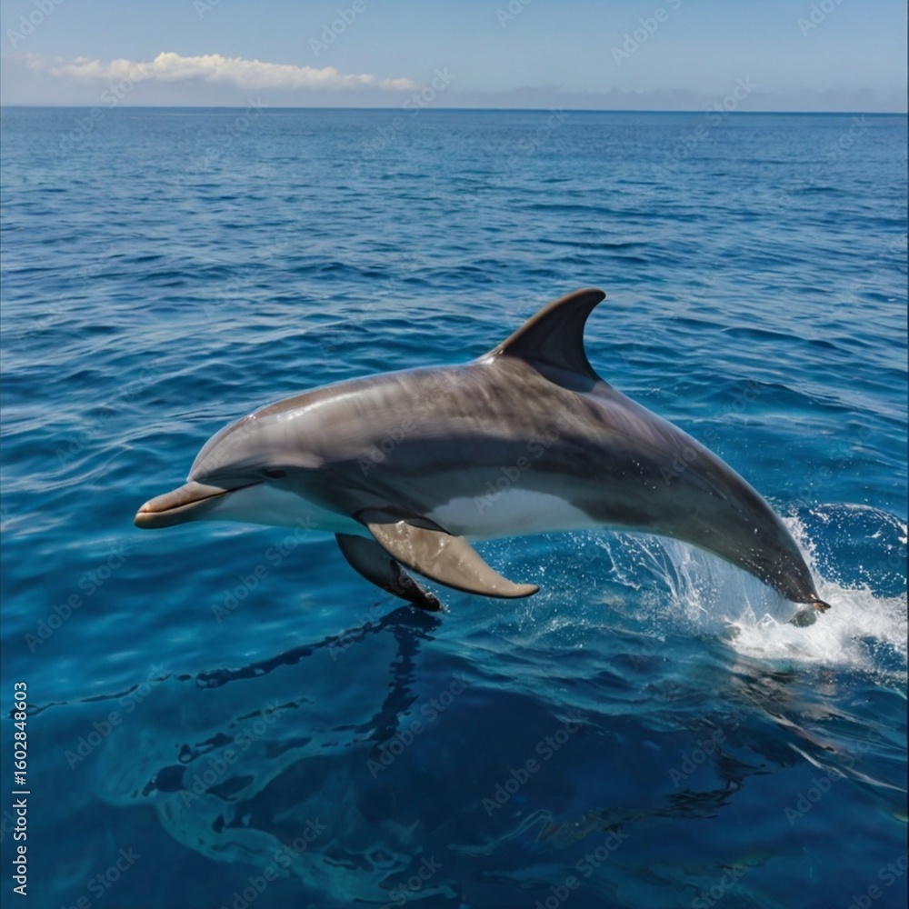Fototapeta premium dolphin jumping out of water