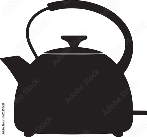 Teapot isolated on white background for kitchen or tea-related design
