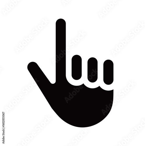 シンプルな指差しアイコン　イラスト　手　注目　確認　ポイント　アドバイス　チェック　指を差す　重要