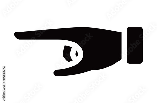 シンプルな指差しアイコン　イラスト　手　注目　確認　ポイント　アドバイス　チェック　指を差す　重要