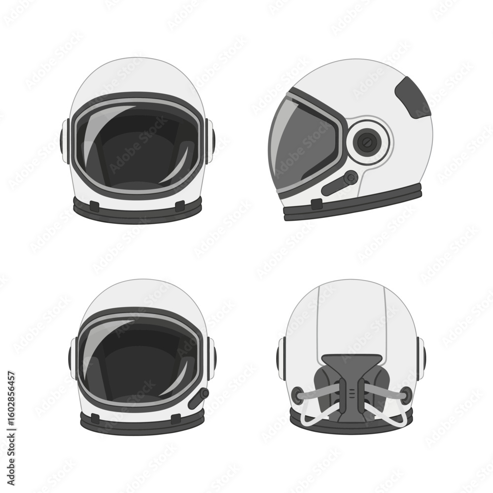 Fototapeta premium space helmet Vector Art – Space and Astronomy Concept flat style