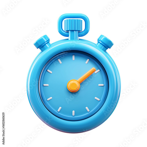 stopwatch icon. cartoon plastic style minimal. 3d isolated on transparent background 