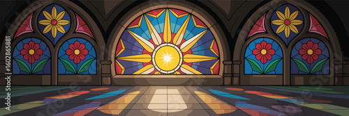 Flat religion banner vector illustration