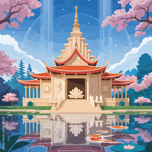Flat religion building vector illustration