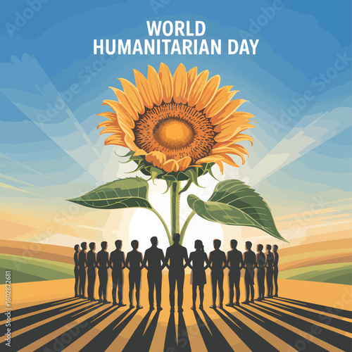 World Humanitarian Day vector illustration