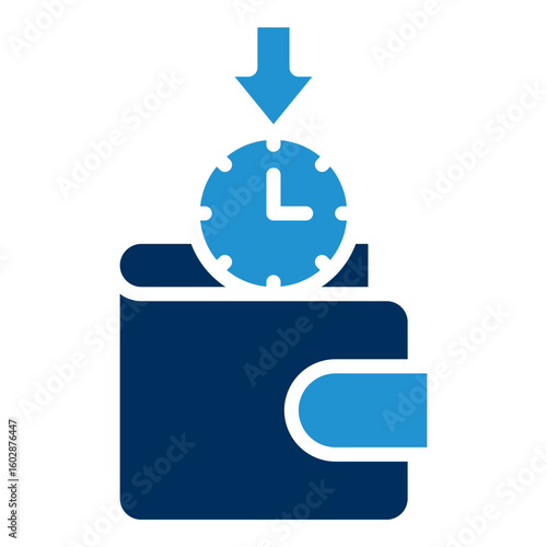 Saving Time Blue Color Icon