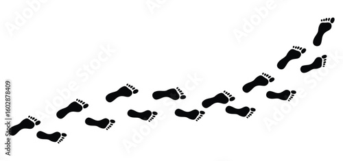 Seamless Vector Footprint Pattern – Human Steps, Shoe Prints, and Bare Feet Design Elements