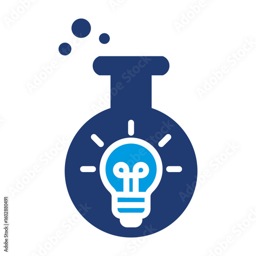 Innovation Lab Icon Vector Illustration Blue Version
