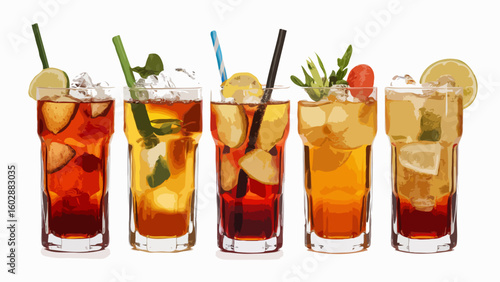 cocktail with lime and ice