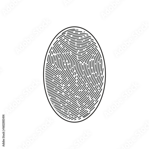 Fingerprint logo vector illustration