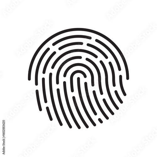 Fingerprint logo vector illustration