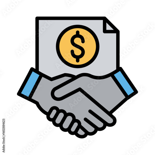 Acquisition Icon Vector Illustration Color Version