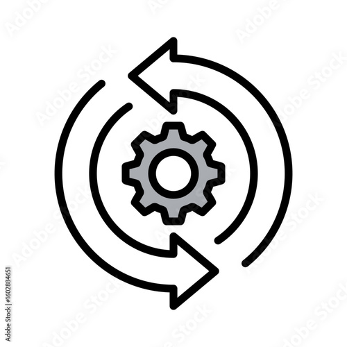 Automation Icon Vector Illustration Color Version