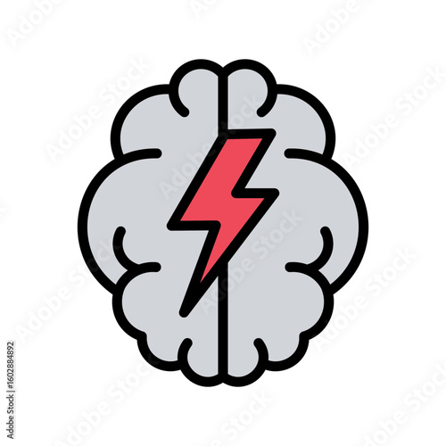 Mind Power Icon Vector Illustration Color Version