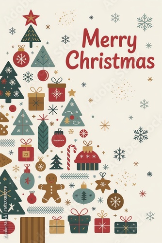 Festive Christmas tree with decorations and gifts, perfect for celebrating the holiday spirit and creating joyful memories.