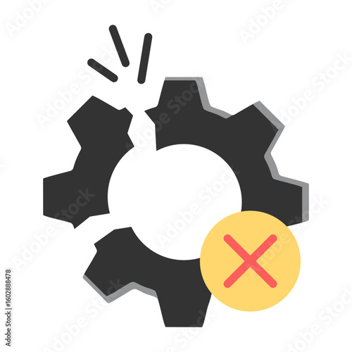 Failure Icon Vector Illustration Flat Version