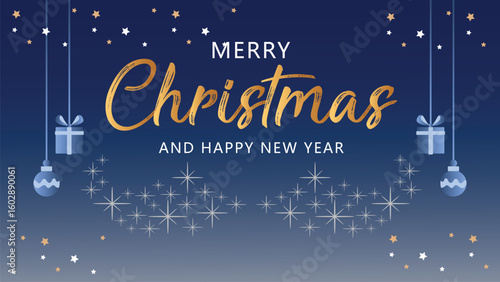 Modern universal artistic template, merry christmas invitation greeting card for corporate holiday, abstract frame and background design, vector illustration