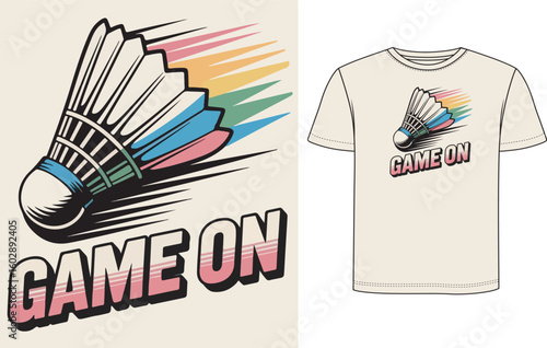 Badminton T Shirt Design