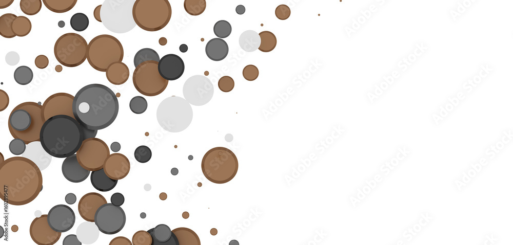 Obraz premium Multicolor confetti abstract background with a lot of falling pieces, isolated on a white background.