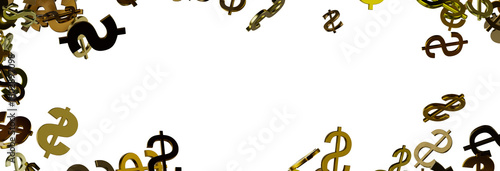 US Dollar sign symbols 3d c...