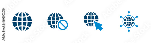 Network icons. Solid vector icon of network connection, offline, network access, online, internet.