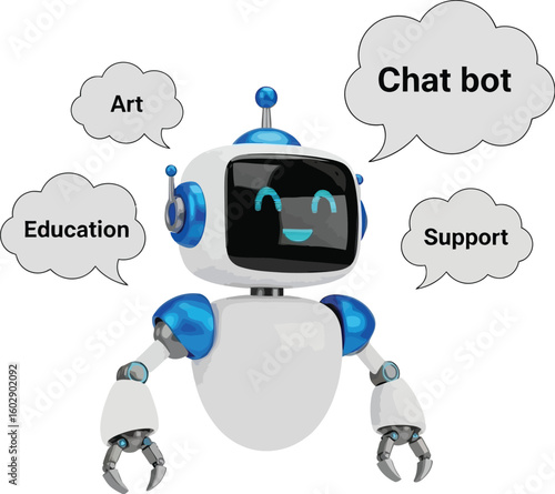 Ai chatbot for education art and support services virtual assistant technology bot