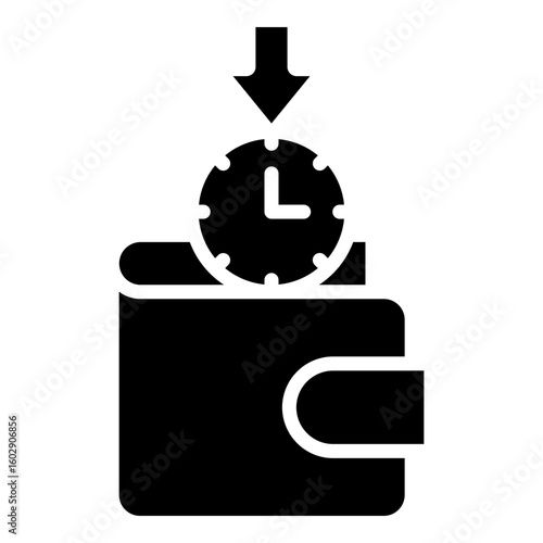 Saving Time Glyph Icon