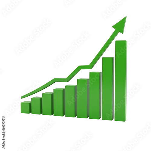 3D Bar Graph with Rising Arrow Icon – Growth Chart Symbol on White Background for Business and Data Visualization Free Download 3D Bar Graph with Rising Arrow Icon – Growth Chart Symbol on White Background for Business and Data Visualization - GFXLoad