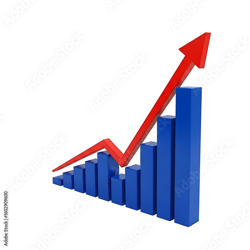 3D Bar Graph with Rising Arrow Icon – Growth Chart Symbol on White Background for Business and Data Visualization Free Download 3D Bar Graph with Rising Arrow Icon – Growth Chart Symbol on White Background for Business and Data Visualization - GFXLoad