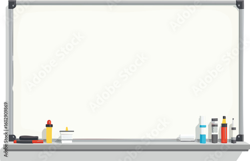 Construction site design with a blank billboard frame ready for your business message