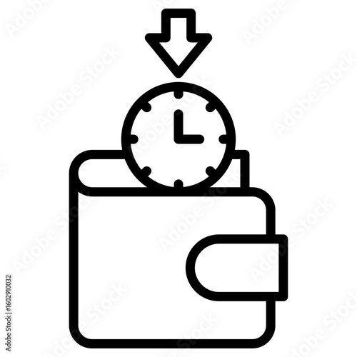 Saving Time Outline Icon
