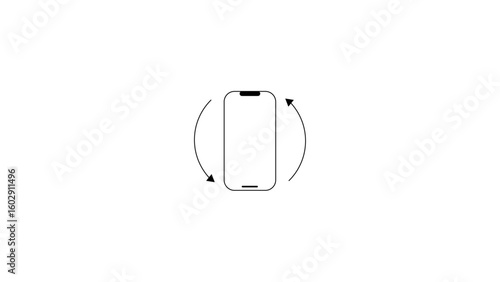 Smartphone Rotation Icon Vector Design for Screen Orientation. symbolizing screen orientation, auto-rotate, or device movement. Ideal fo design, mobile apps, or system settings interfaces.
