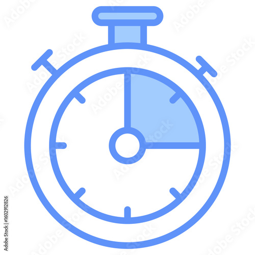 Timer Outline Blue Color Icon Free Download Timer Outline Blue Color Icon - GFXLoad