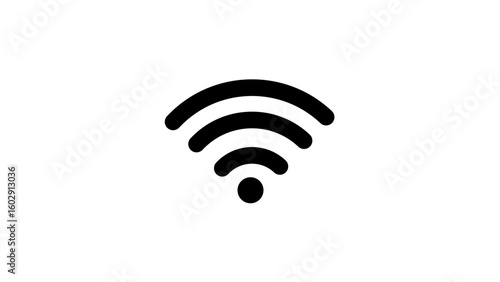  Wi-Fi signal icon, symbolizing wireless internet connection. This icon is ideal for applications related to network connectivity, wireless communication, and internet services.