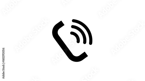 Phone Call Icon with Signal Vector Design. Perfect for applications related to calling, communication, and telephony.