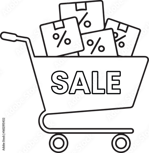 Shopping Cart with Discount Tags