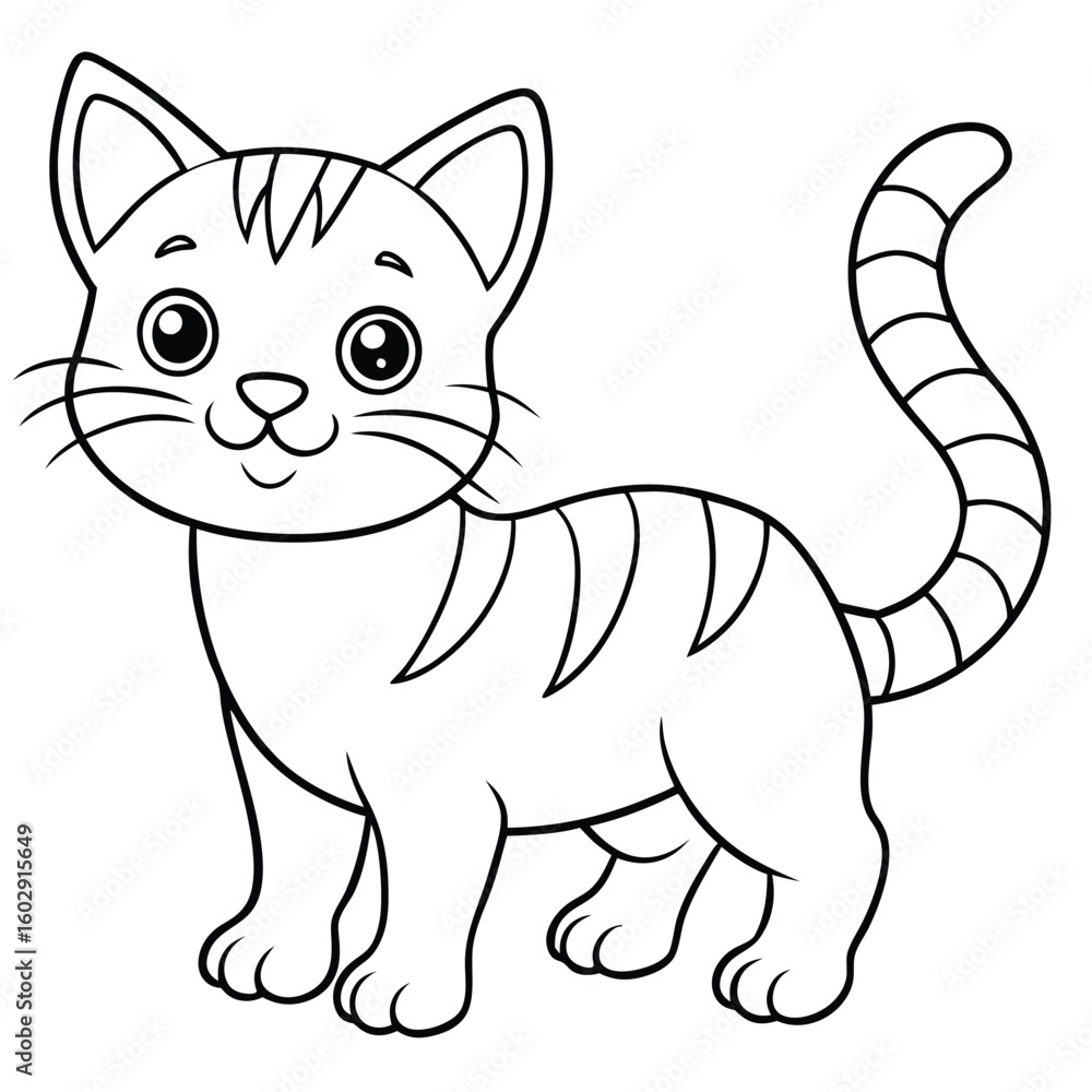 Obraz premium cat outline illustration